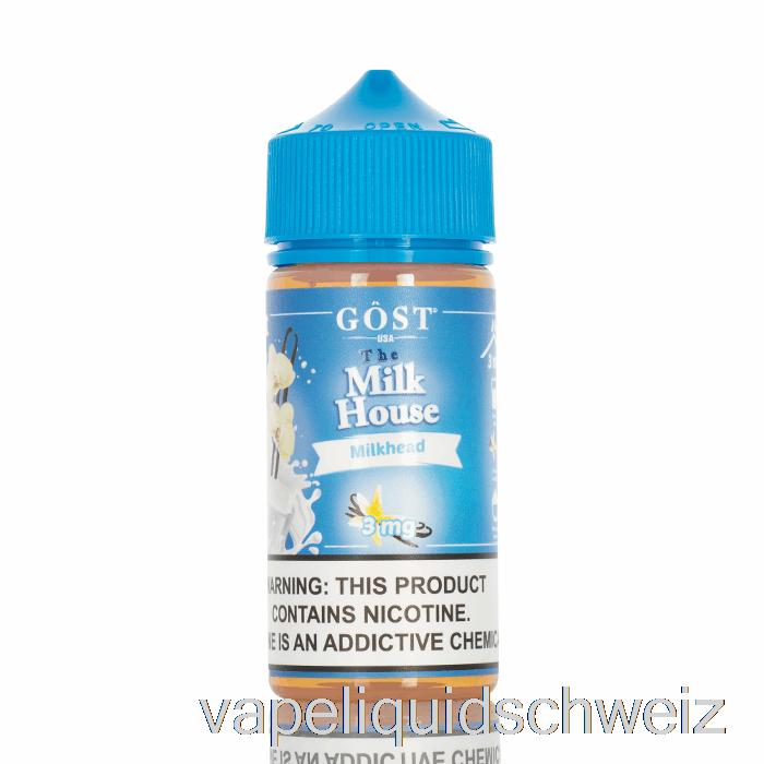 Milkhead – The Milk House – Gost Vapor – 100 Ml, 3 Mg Vape Liquid E-Liquid Schweiz
